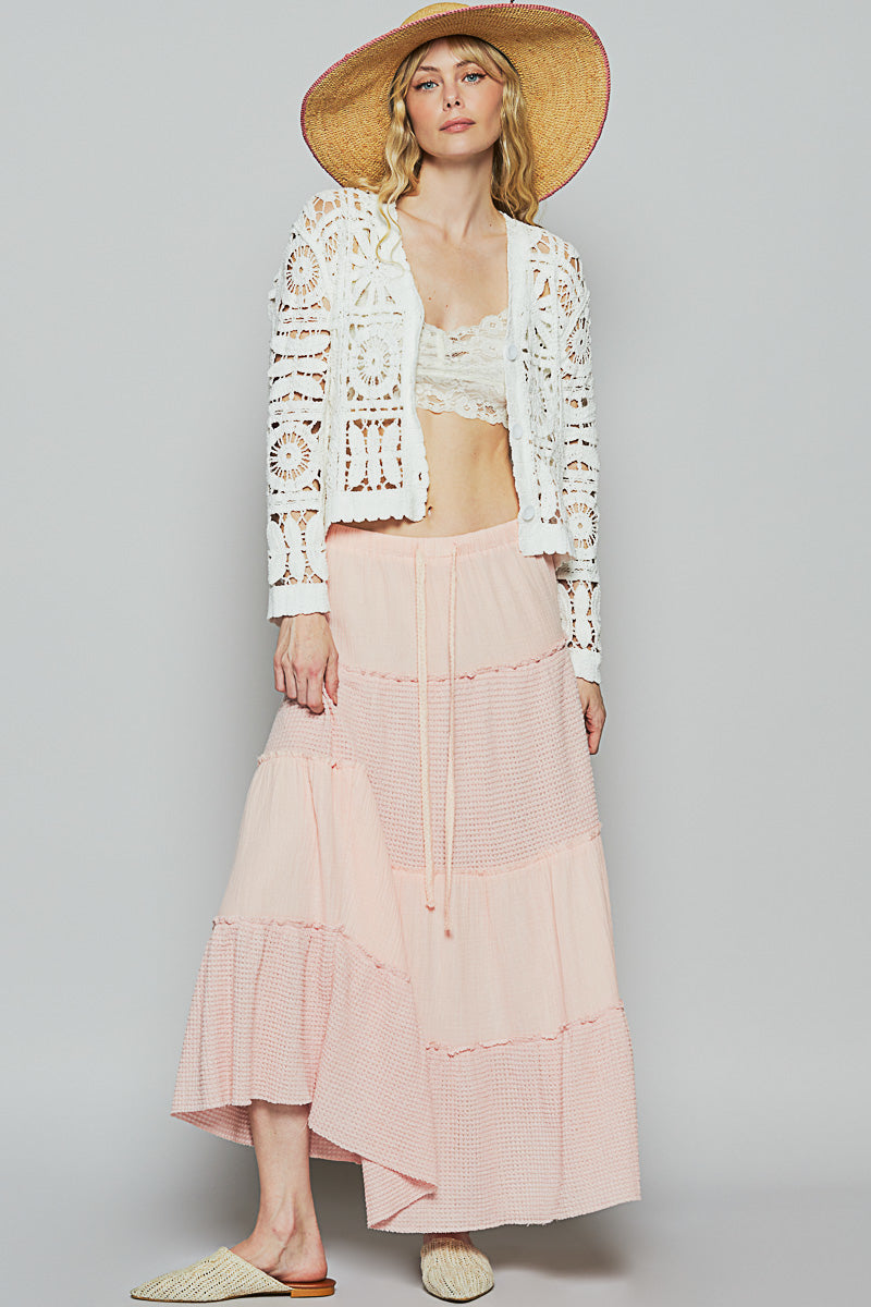 POL Waffle Knit Maxi Skirt