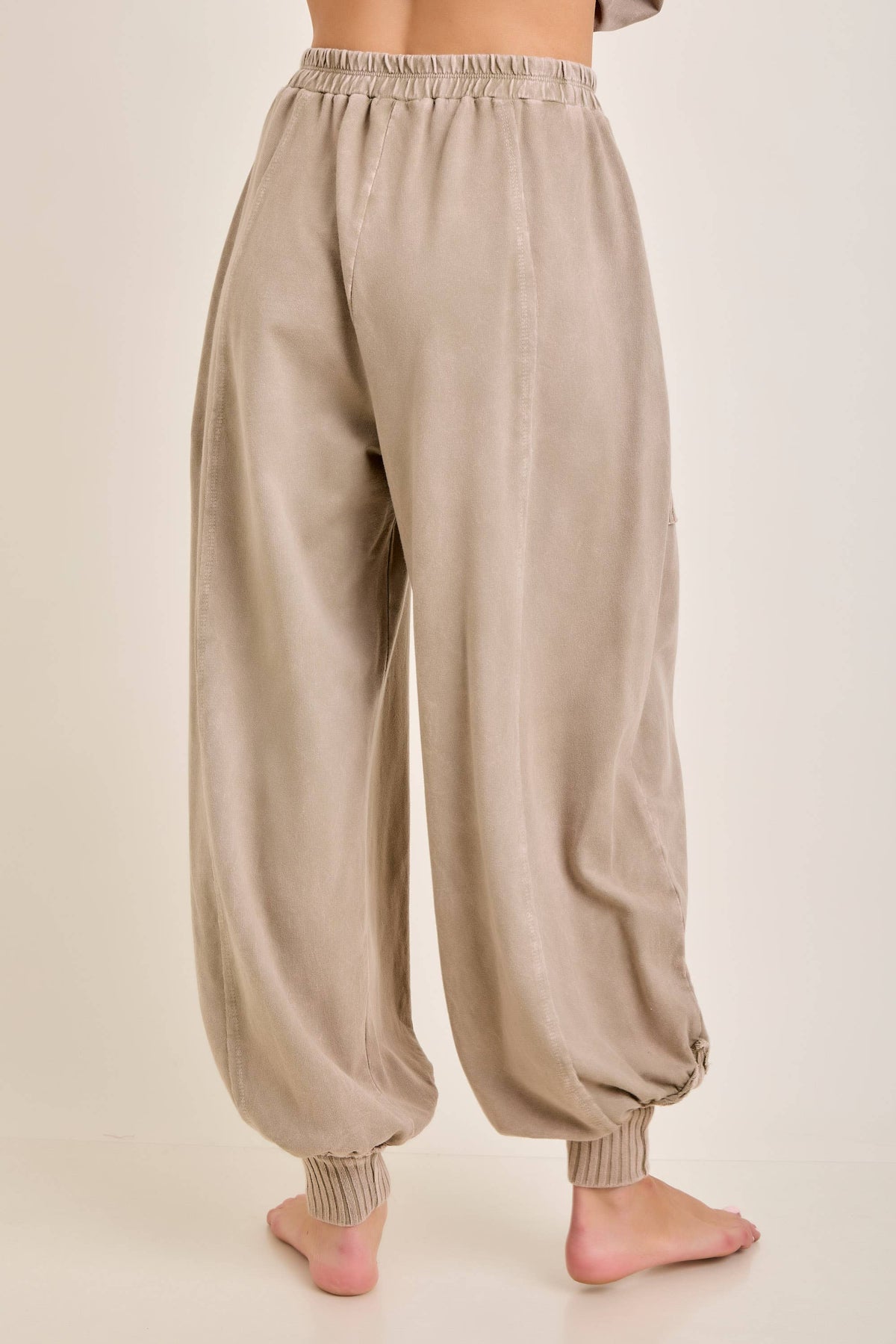 Zen Mineral Washed Ribbed  Baggy Lounge Balloon Pants HP7610