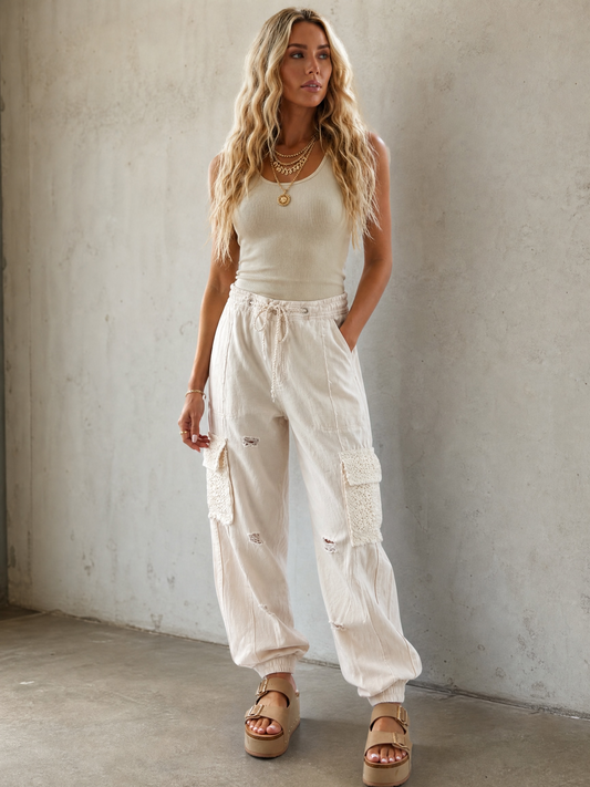 POL Crochet Patch Jogger