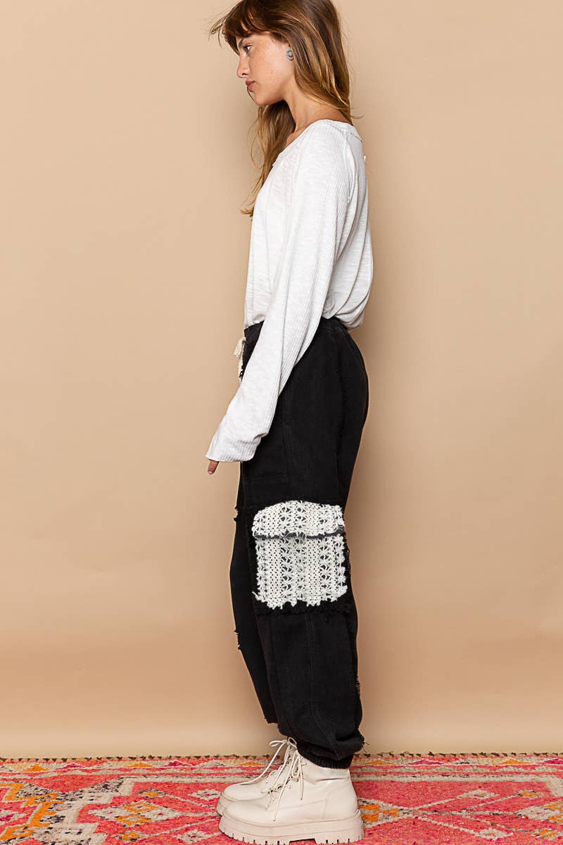 POL Crochet Patch Jogger