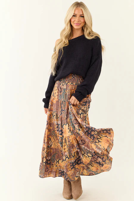 Angie Floral Maxi Skirt