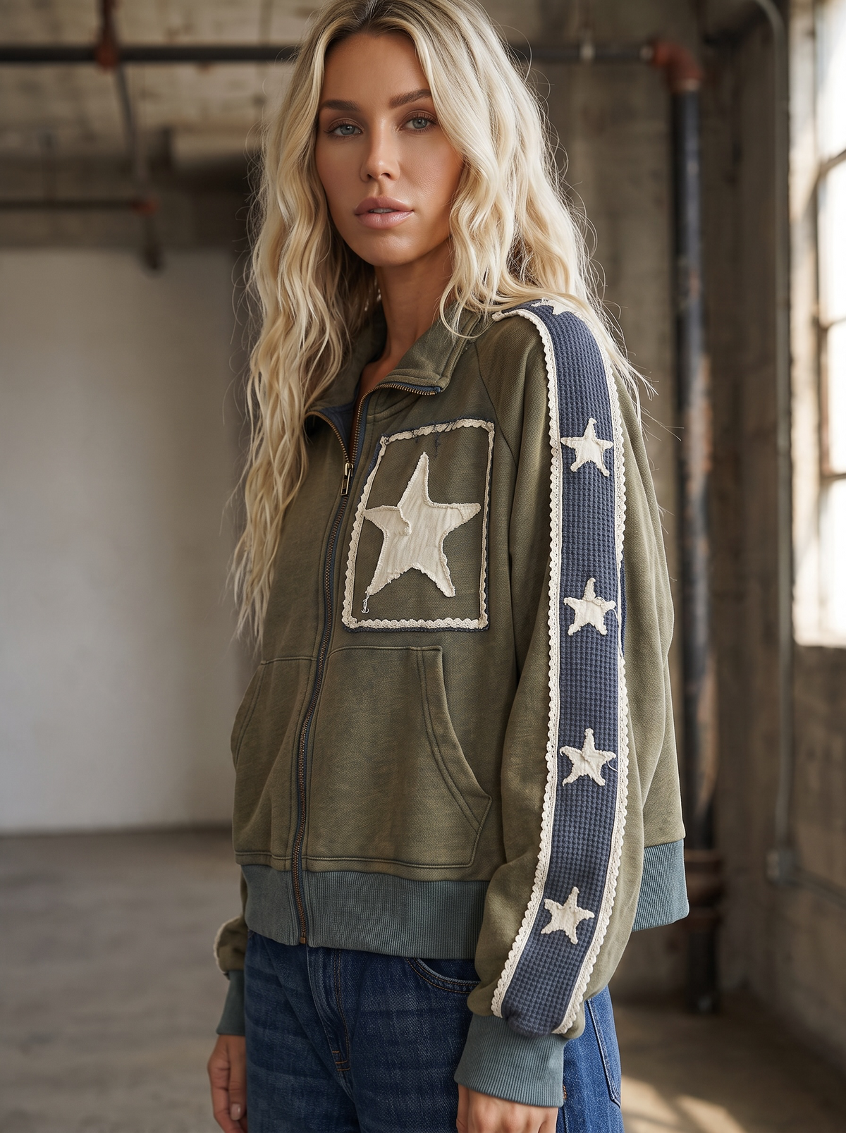 POL Americana Zip Shacket
