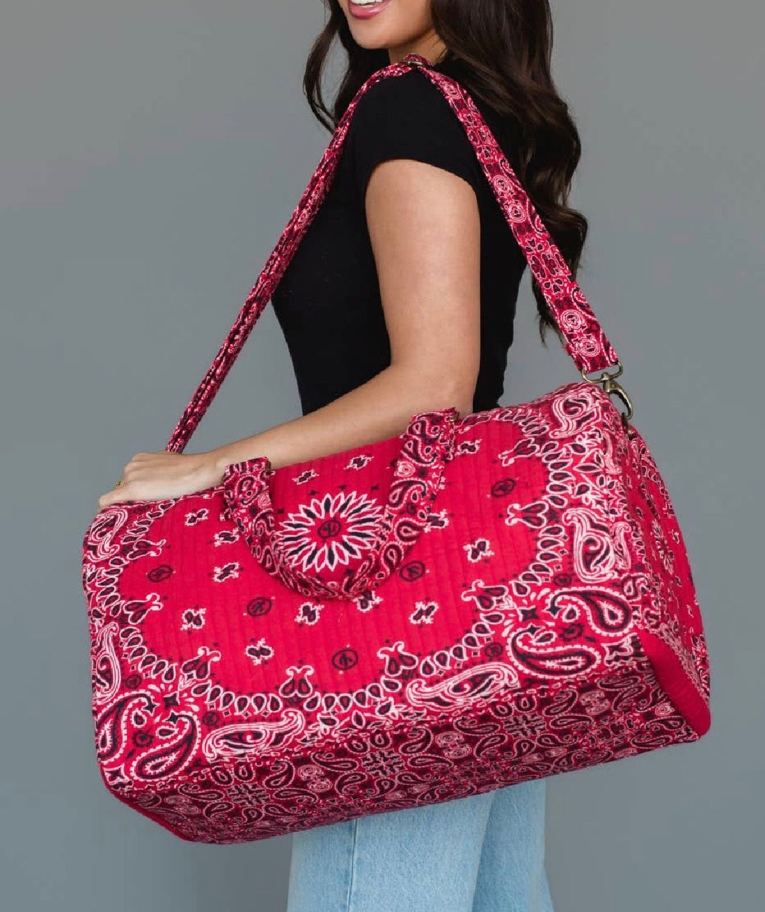 Red Bandana Duffel Bag