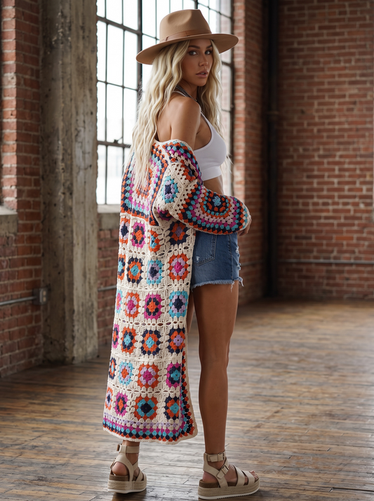 PREORDER - POL Granny Tile Crochet Cardigan