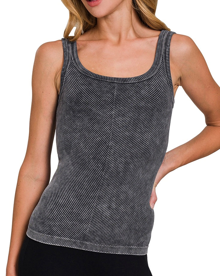 Chevron Ribbed Tank – Threads Boutique