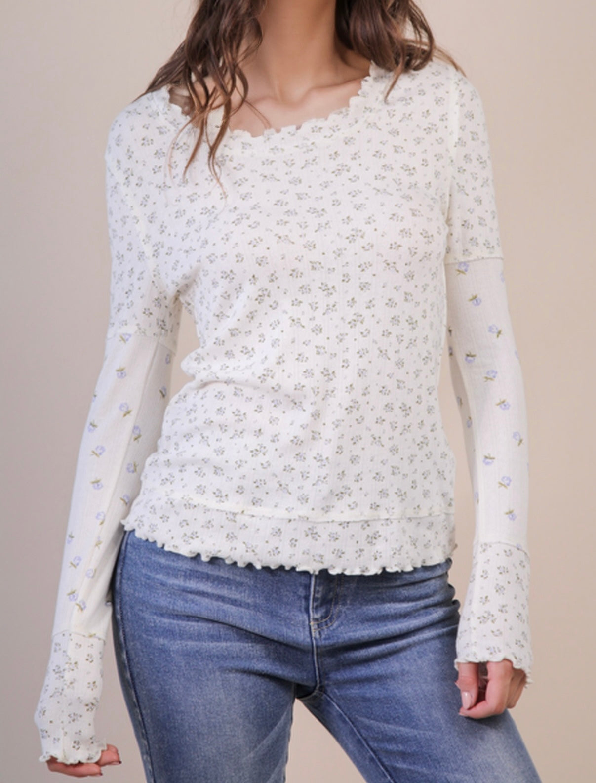 Very J Floral Print Top