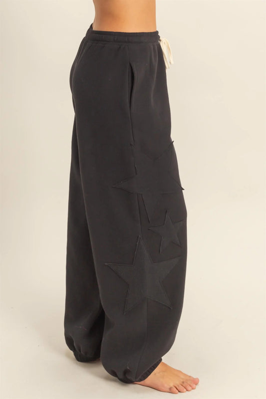 Star Patch Sweat Pants