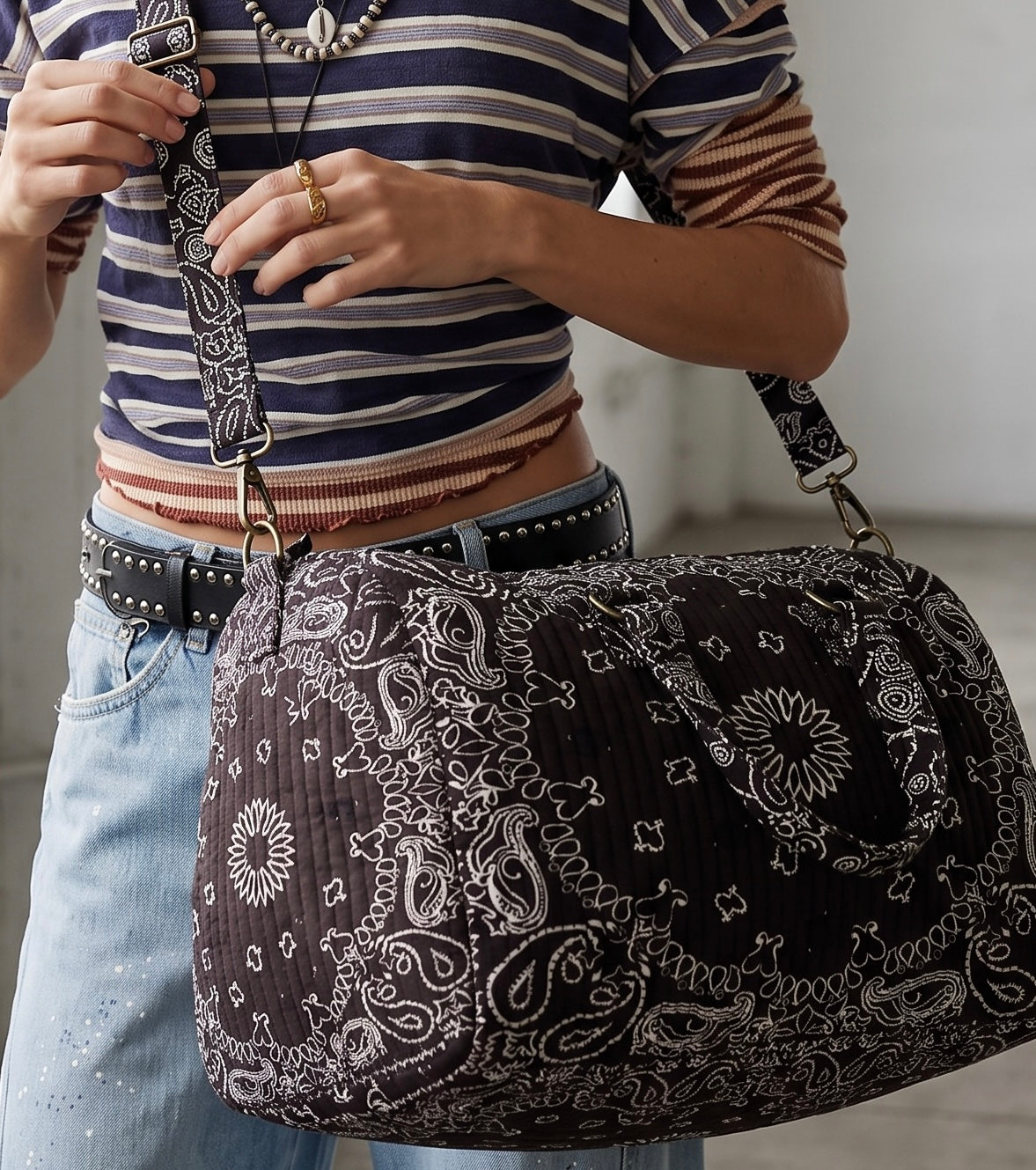Brown Bandana Duffel