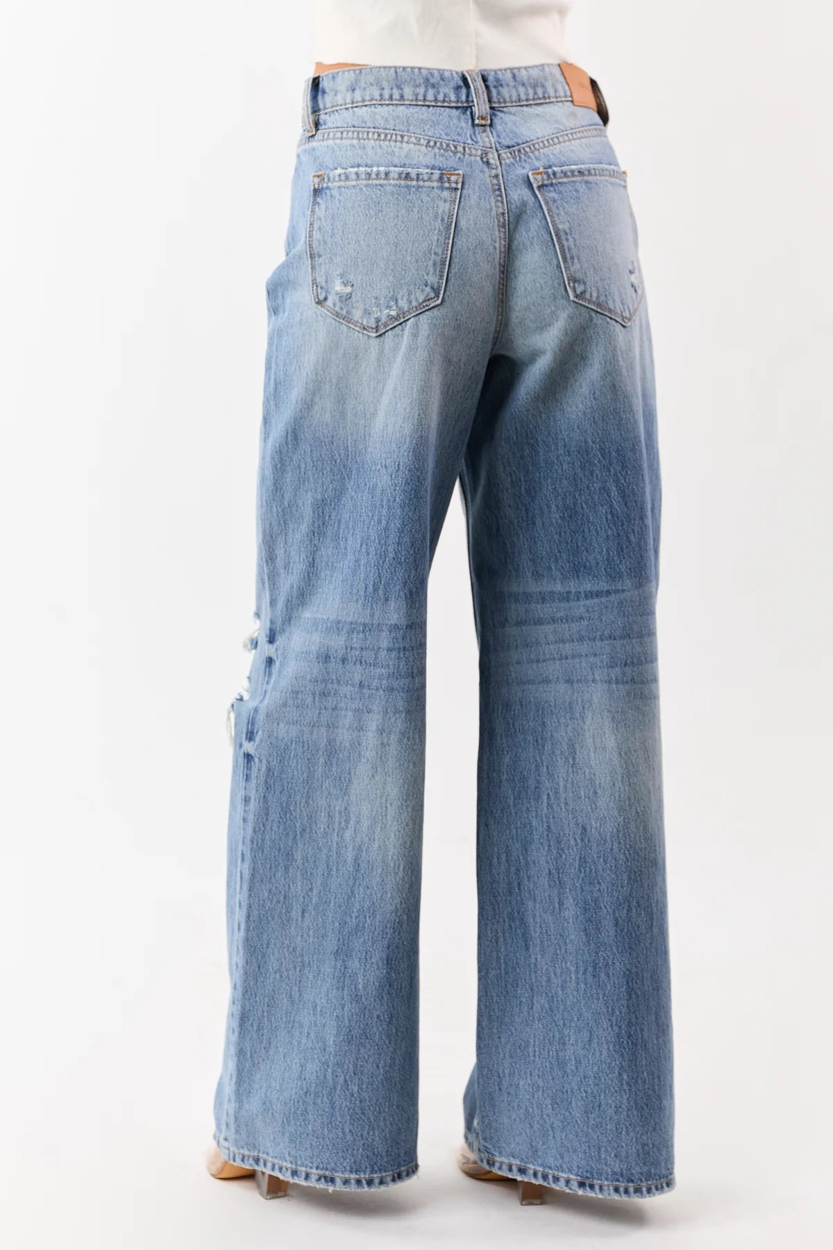 Cello High Rise Wide Leg Jeans
