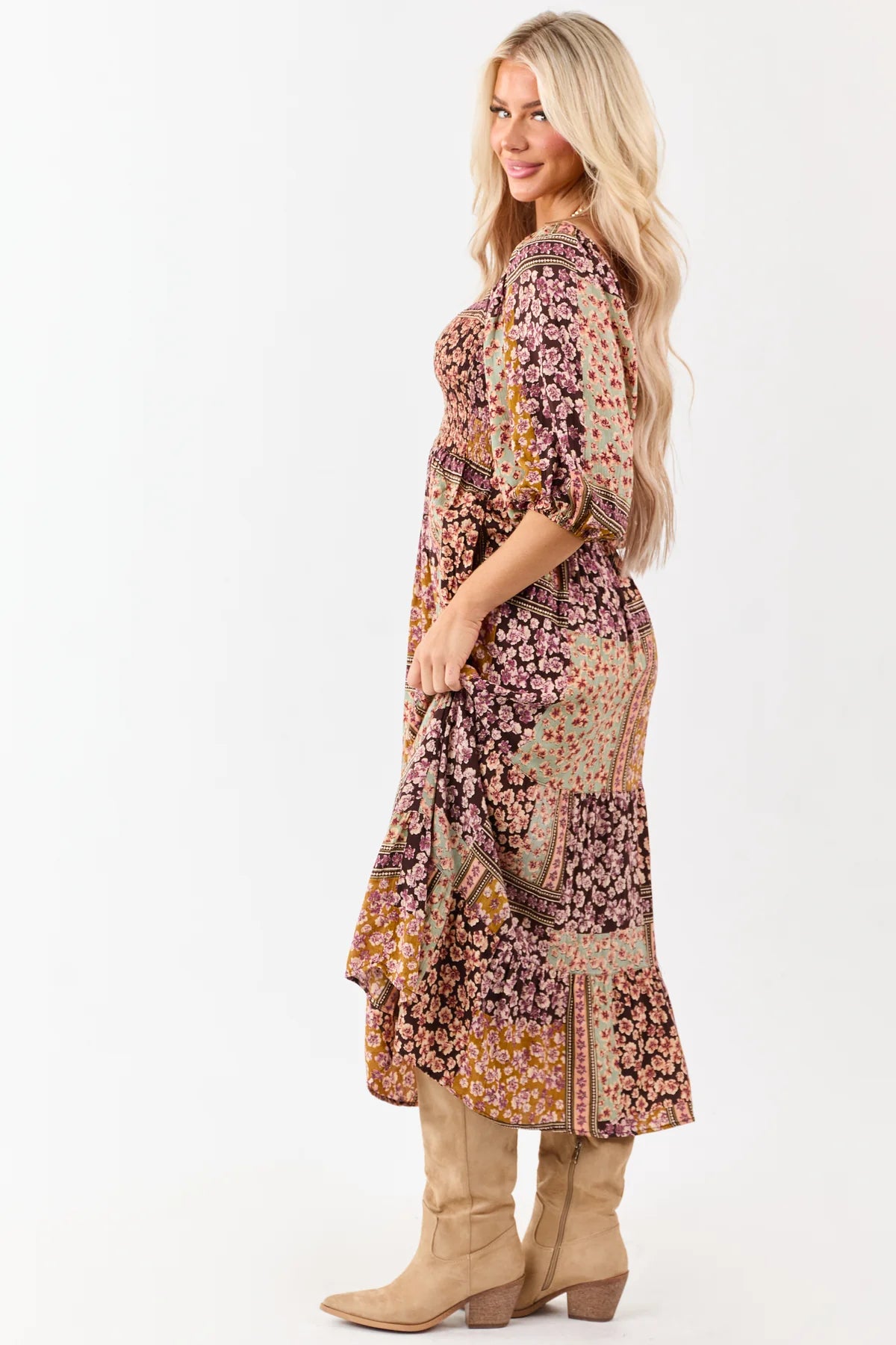 Angie Floral Maxi Dress
