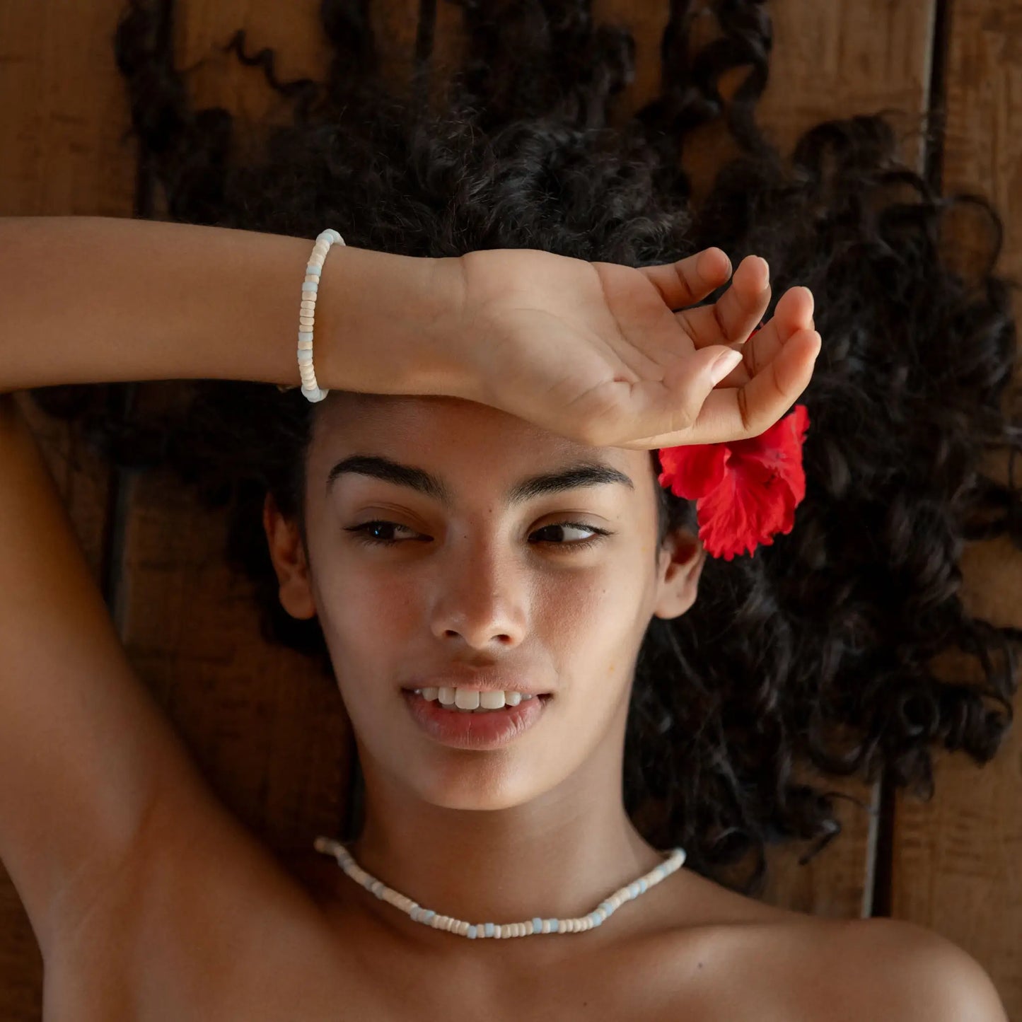 Samosir Natural Beaded Surf Bracelet