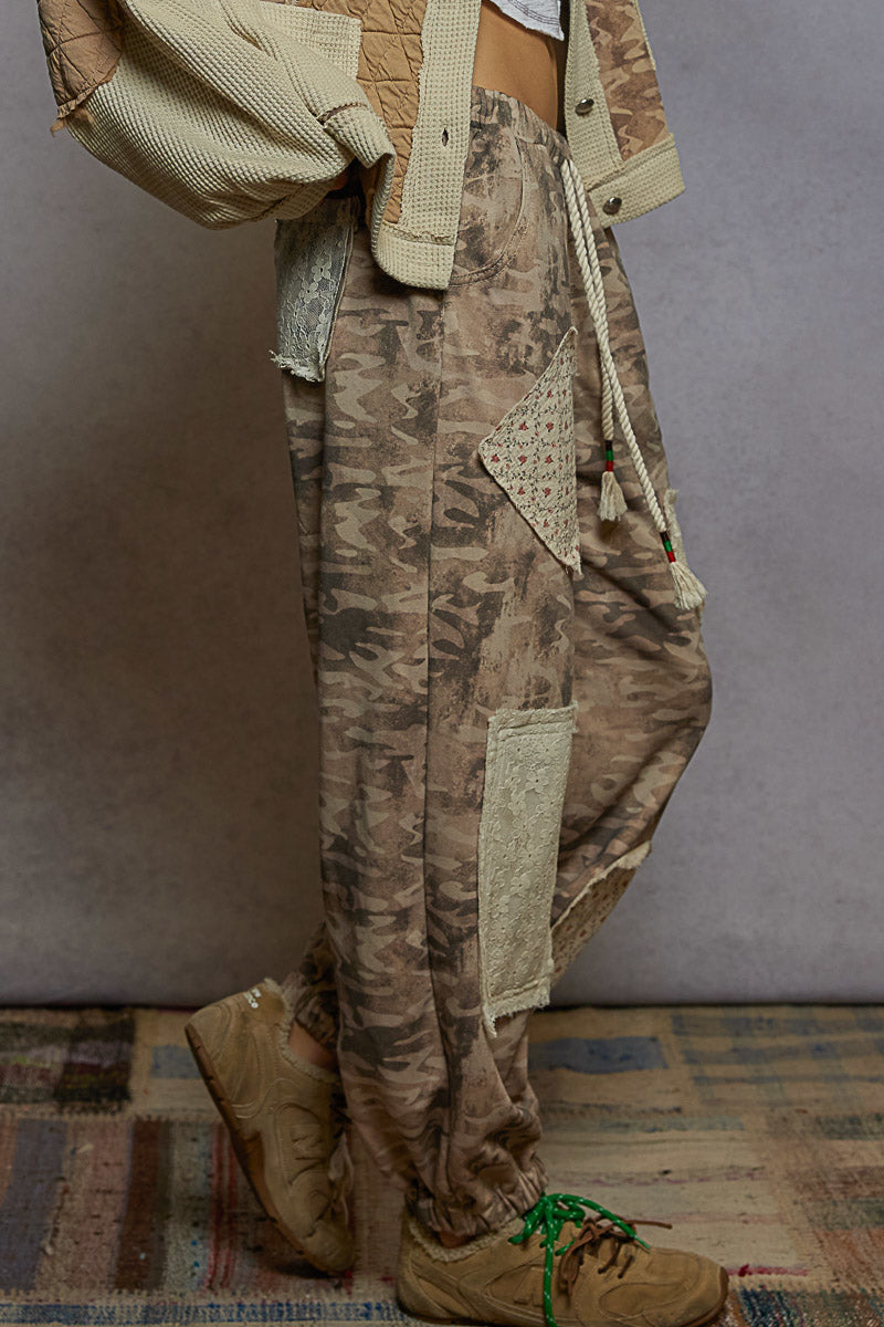 POL Camo Patchwork Jogger