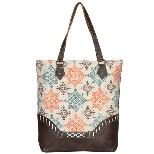 Boho Leather Tote