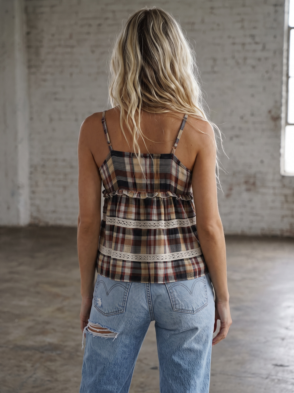 Angie Plaid Cami