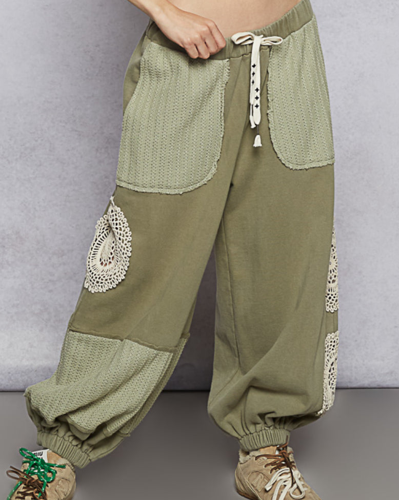 POL Doily Crochet Jogger