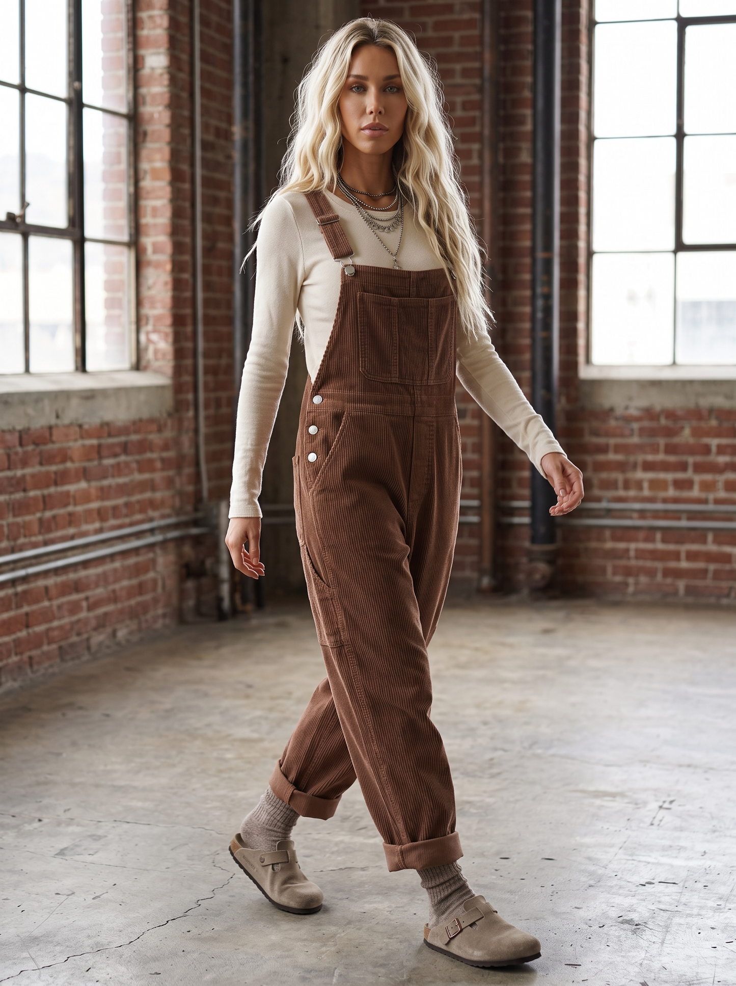 Corduroy Classic Fit Overalls