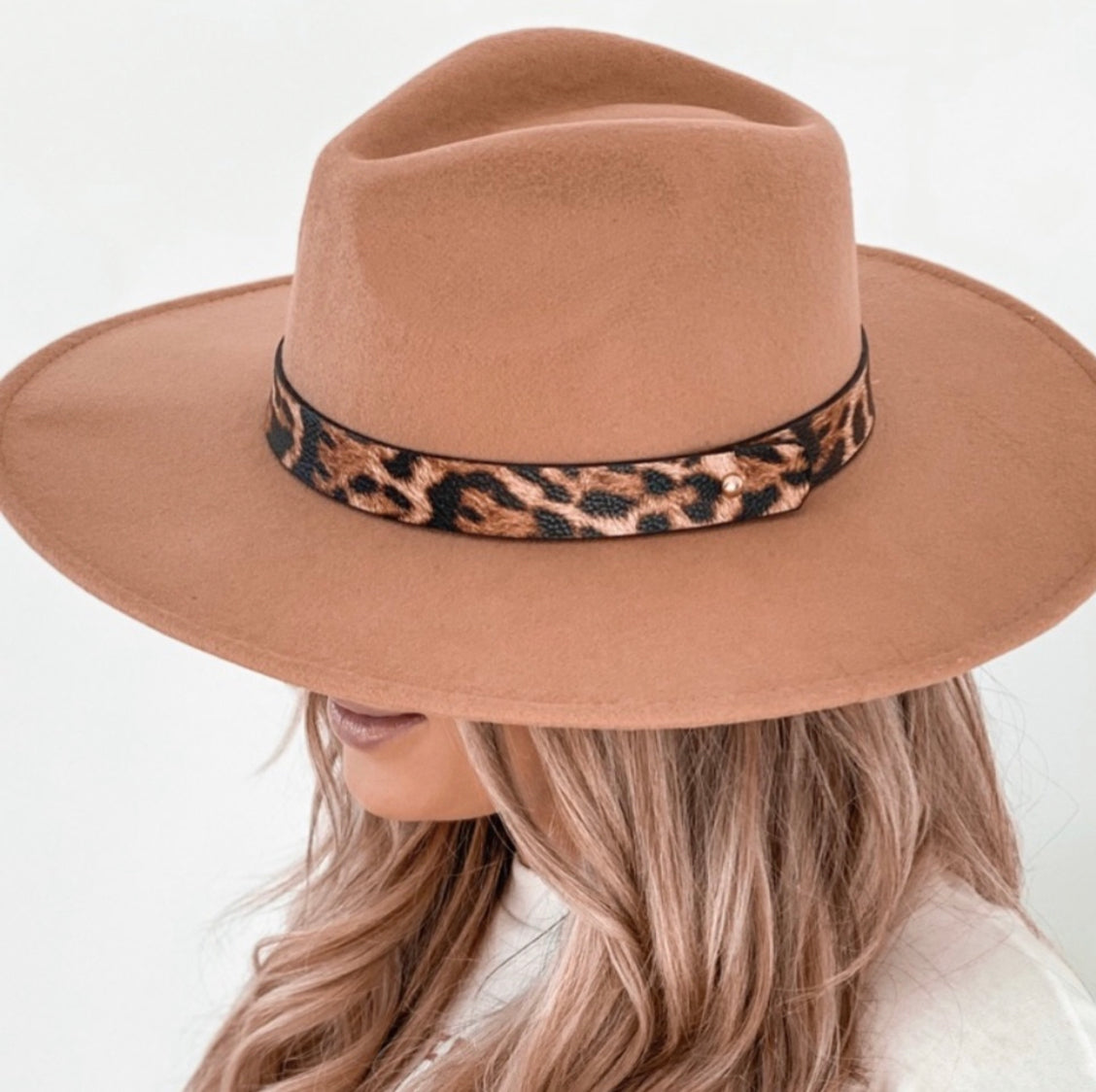 Fame In The Wild Leopard Detail Fedora Hat