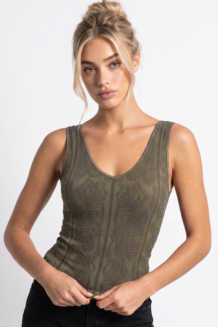 NS8525 - Vintage Reversible Textured Top