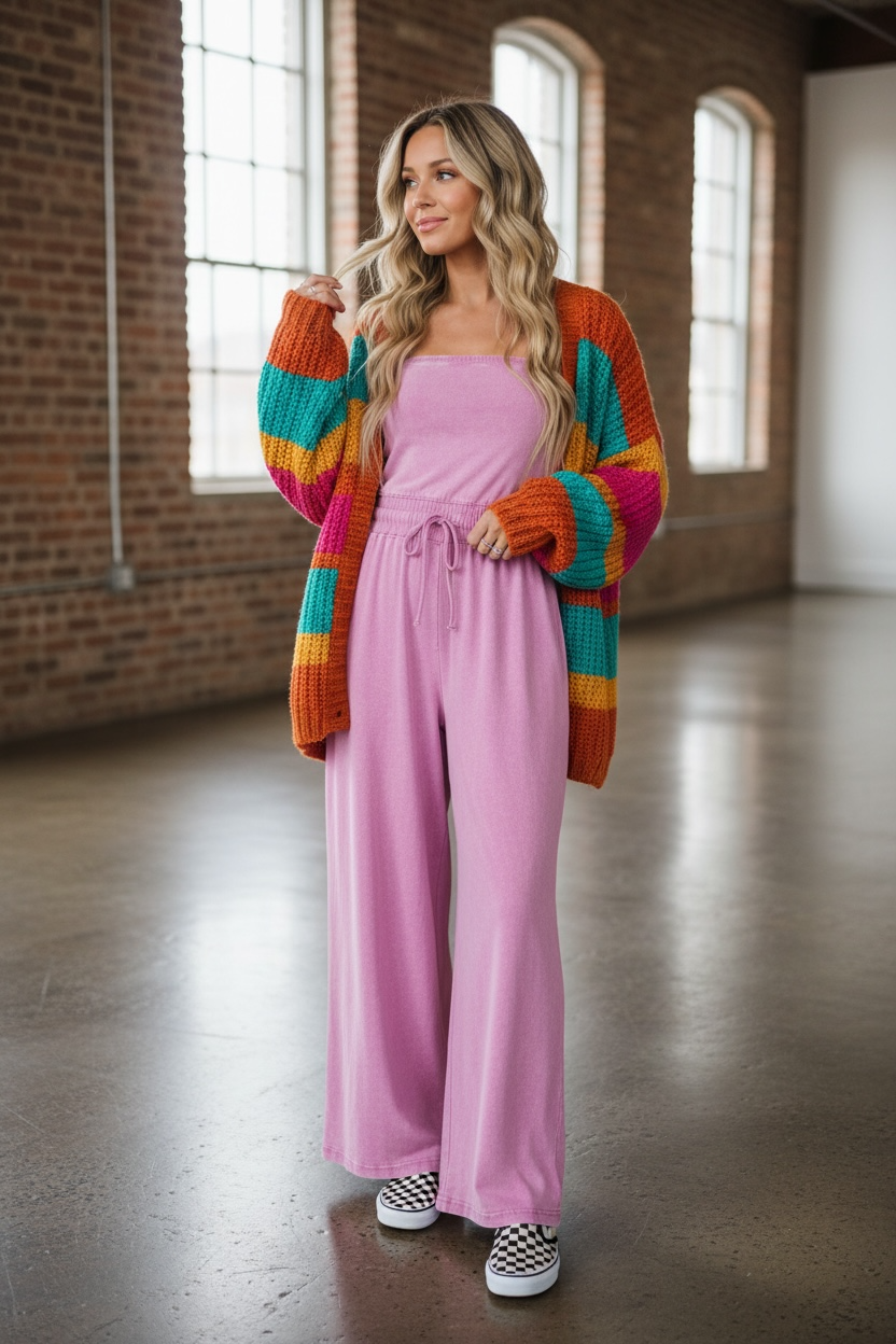 Washed Strapless Jumpsuit