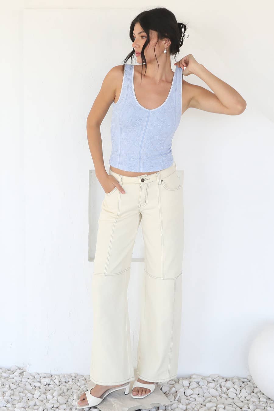 NS8525 - Vintage Reversible Textured Top