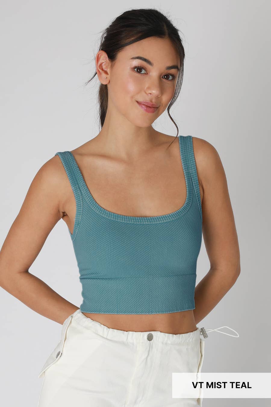 NS7923 - Vintage Chevron Crop Top