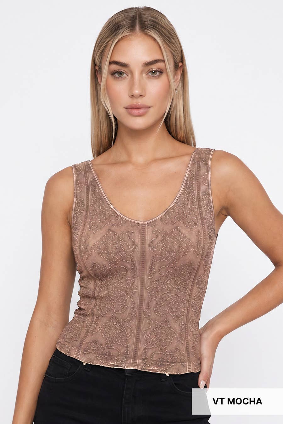 NS8525 - Vintage Reversible Textured Top