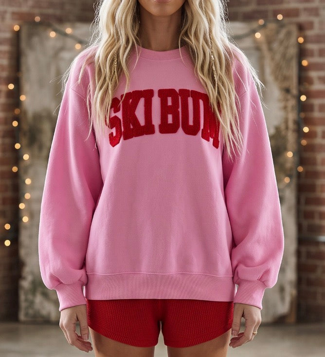 Pink Ski Bum Sweatshirt