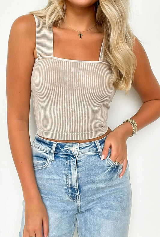 Ribbed Seamless Crop Top