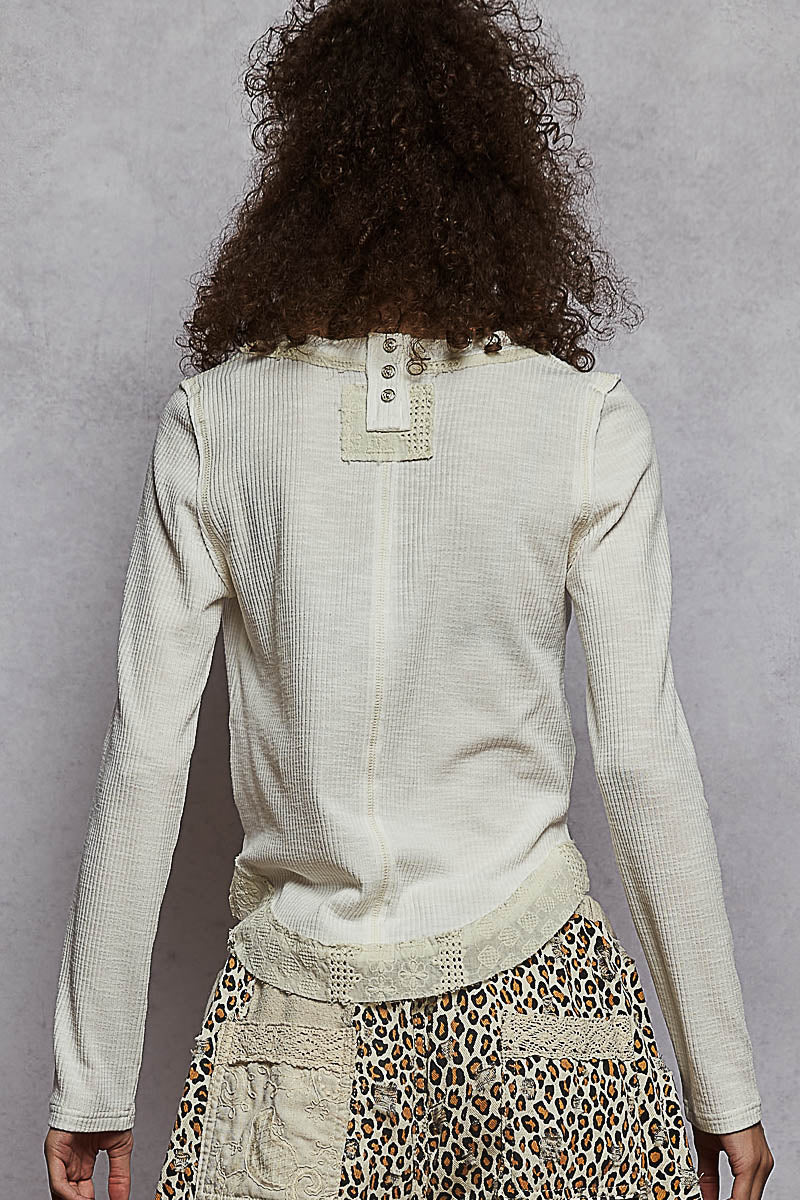 POL Crochet Ribbed Top