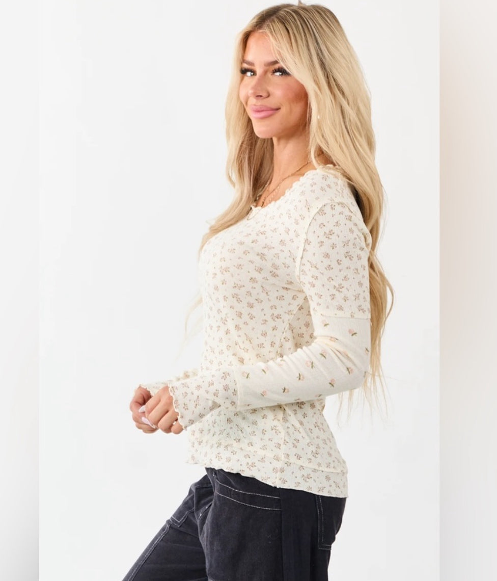 Very J Floral Print Top