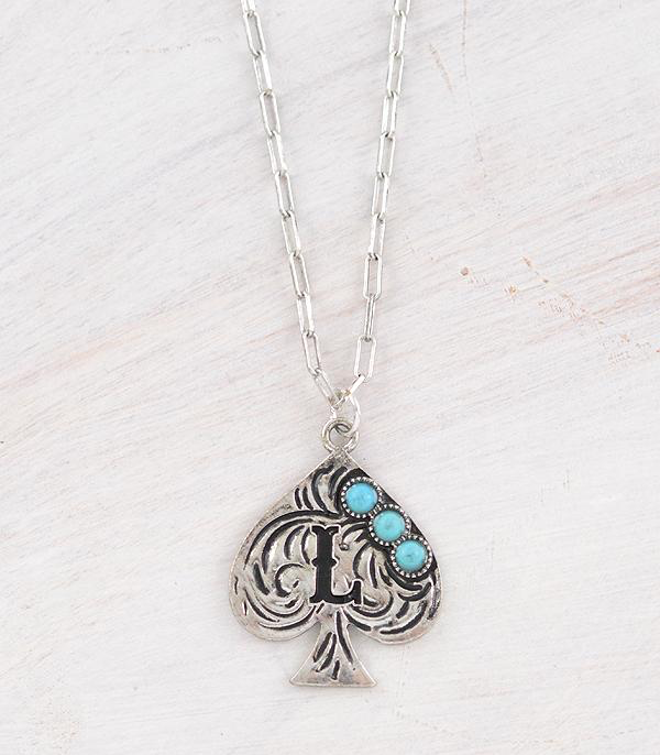 Western Spade Turquoise Necklace