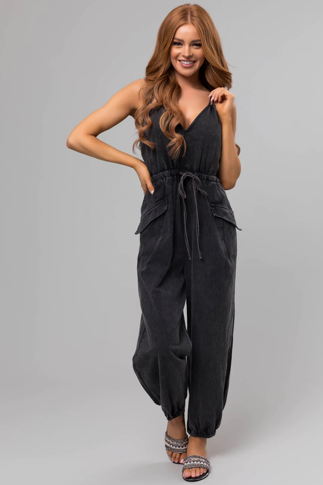 Eesome Washed Jumpsuit – Threads Boutique