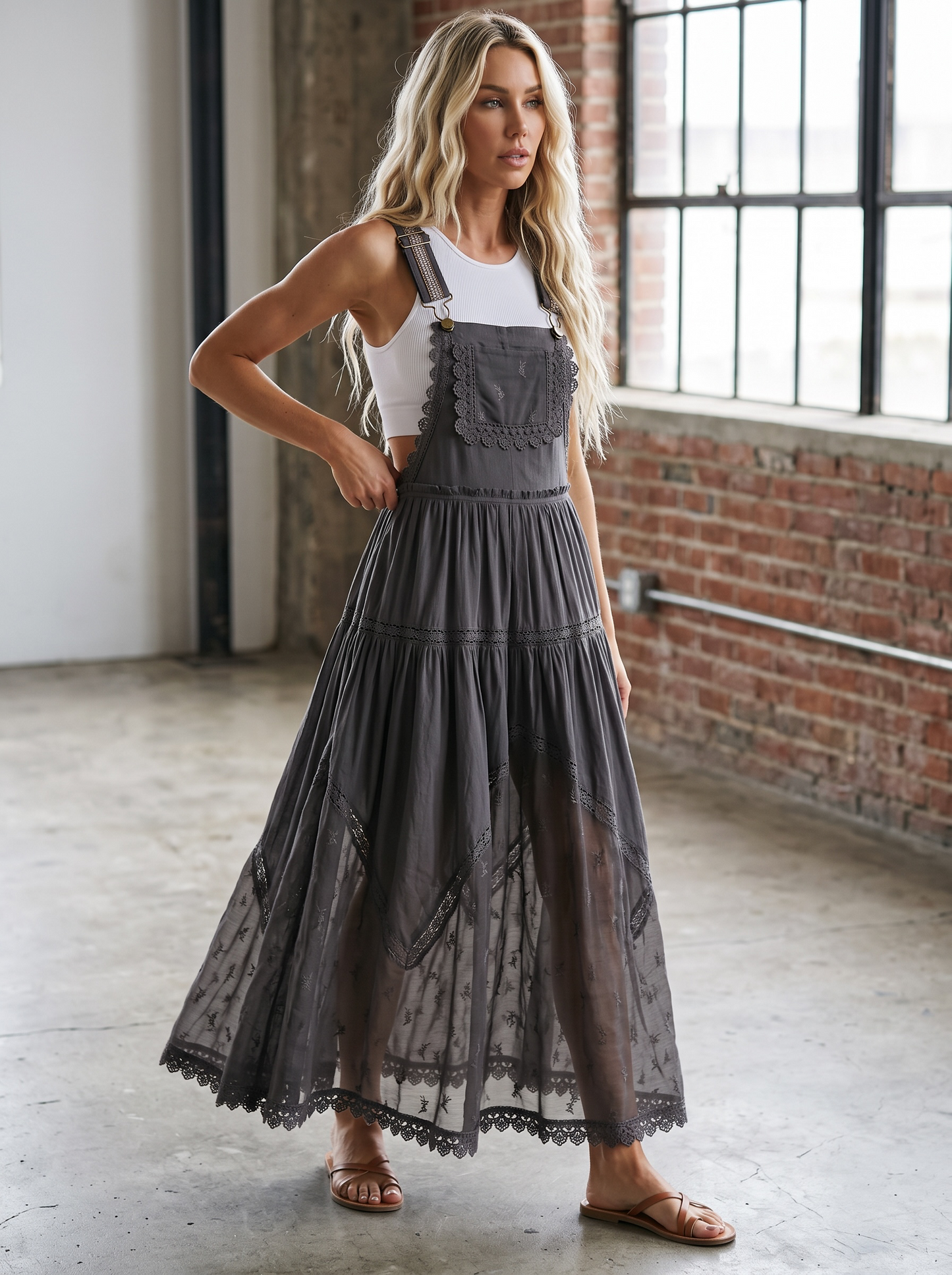 PREORDER - Bluivy Lace Overall Dress