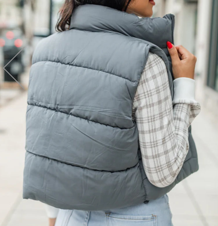 Puffer Vest With Pockets