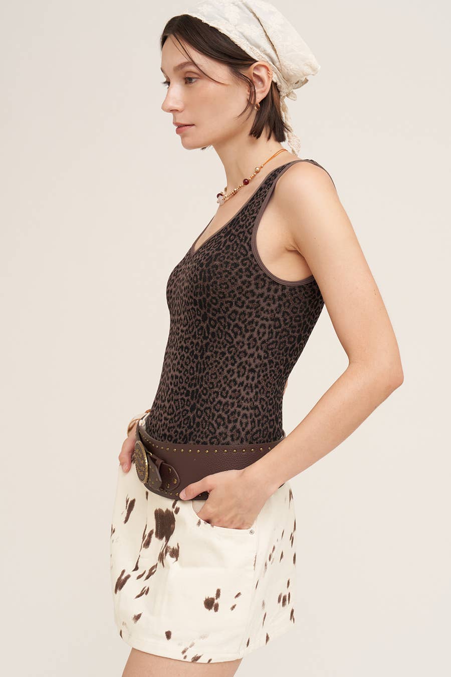 NS8605- Reversible Leopard Tank Top