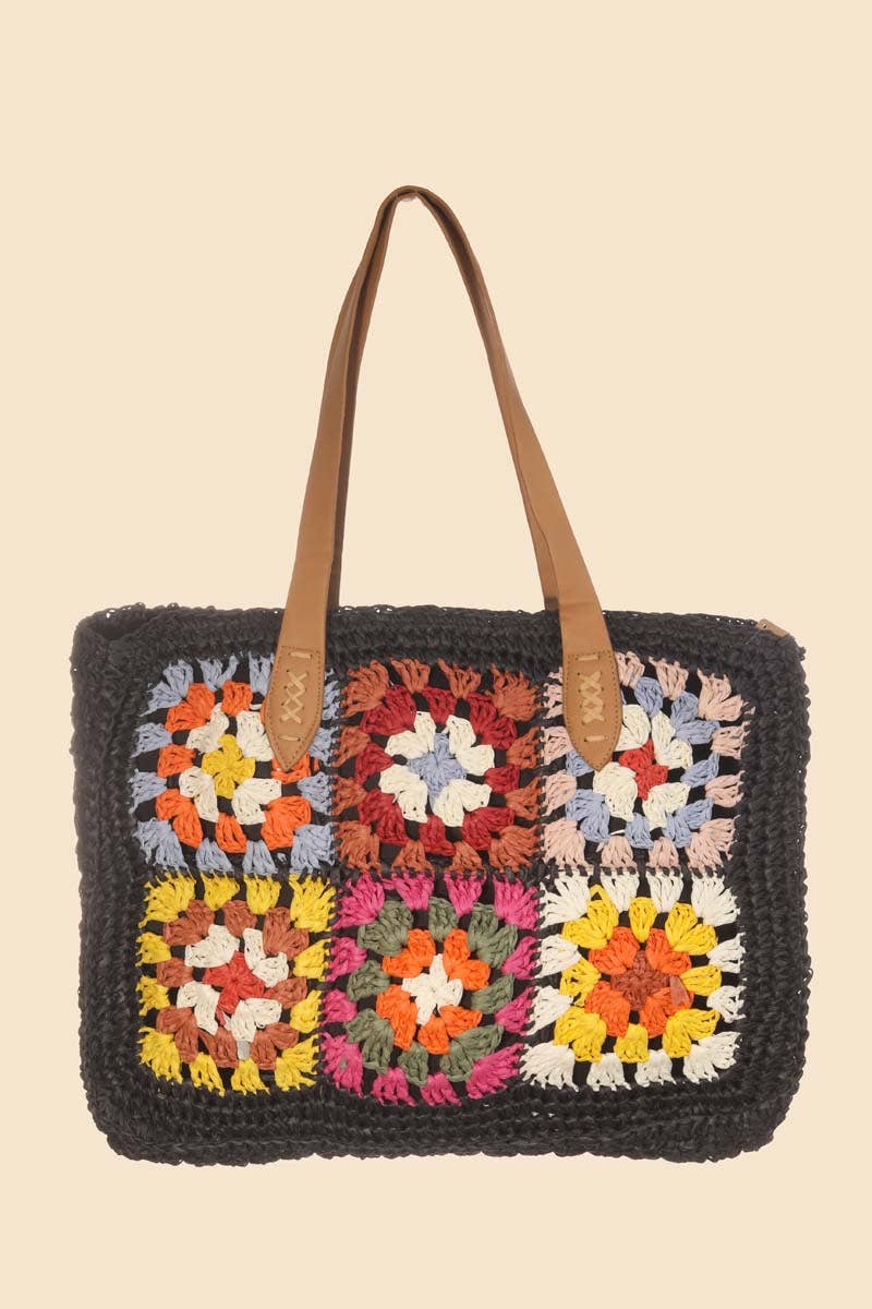 Granny Tile Crochet Tote Bag