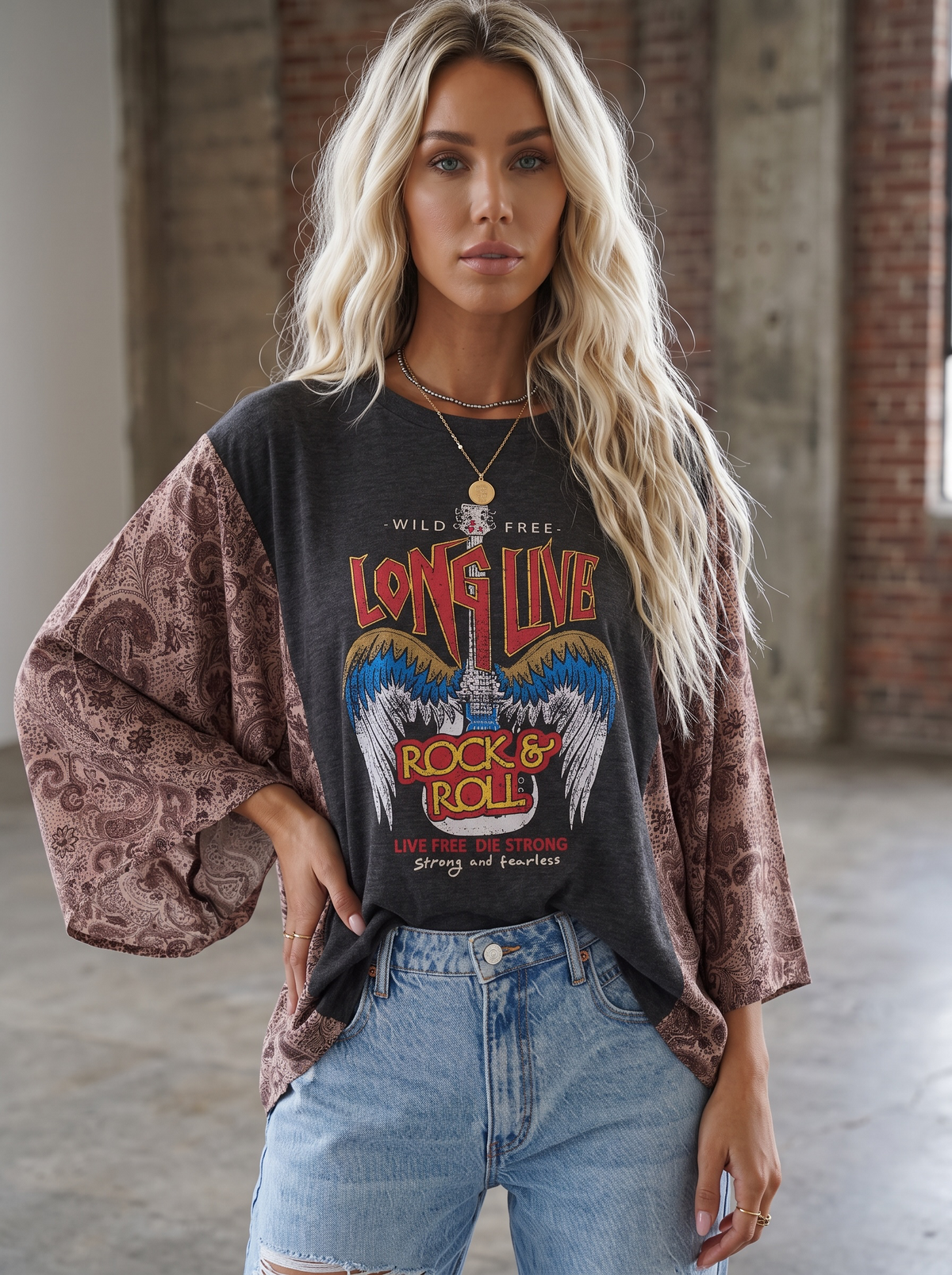 PREORDER - Kimono Sleeve Graphic Tee