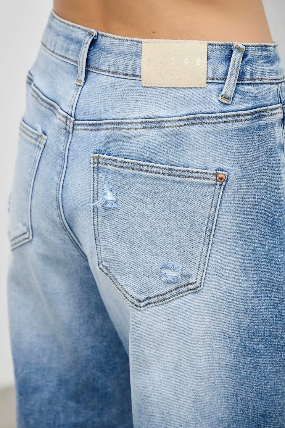 Saige Crochet Barrel Jeans