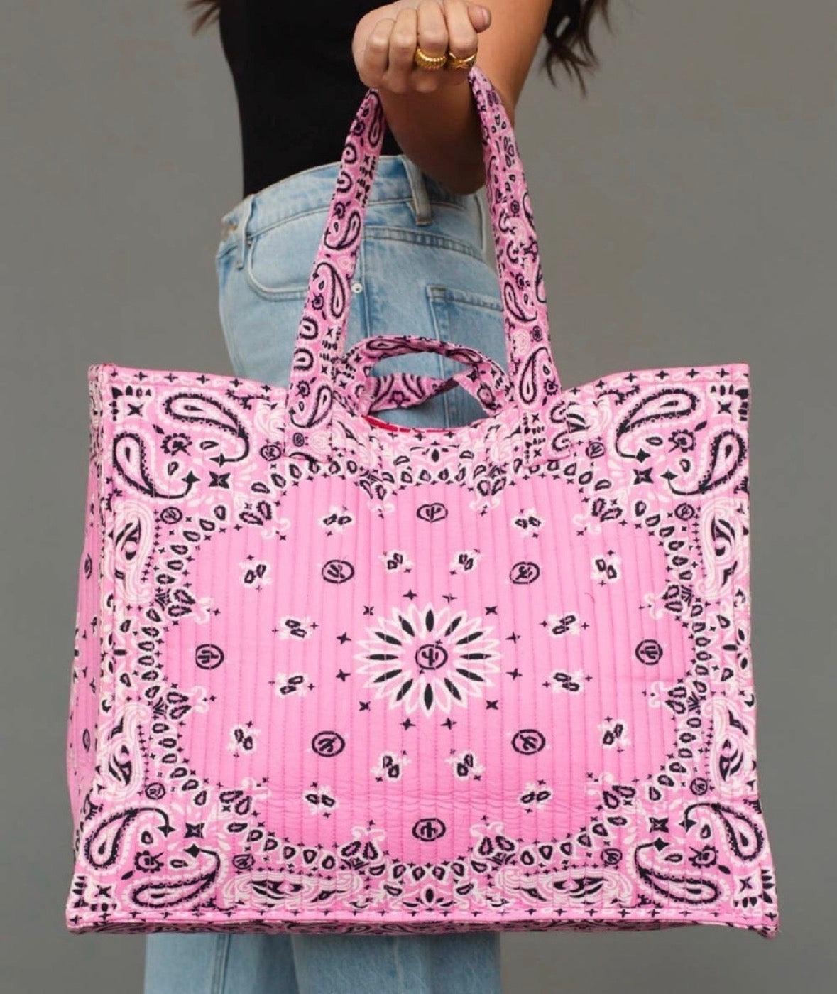 Pink Bandana Tote