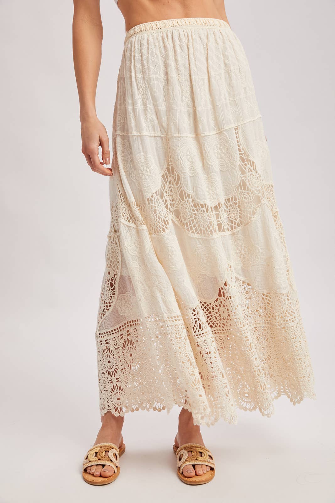 BOHO LACE MAXI SKIRT
