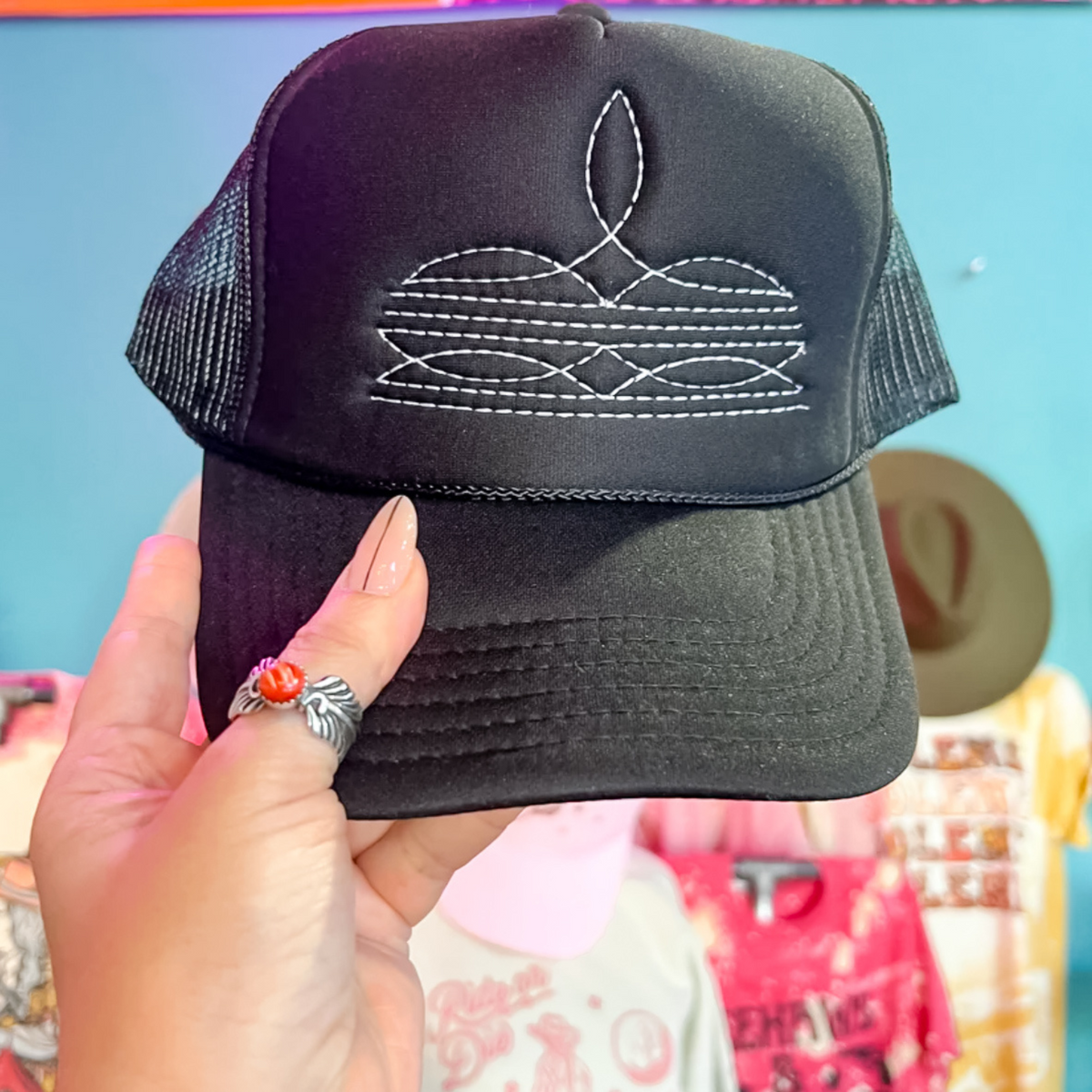 Boot Stitch Trucker Hat