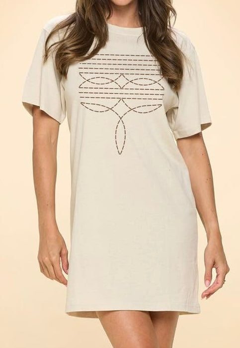 Boot Stitch Tee Dress