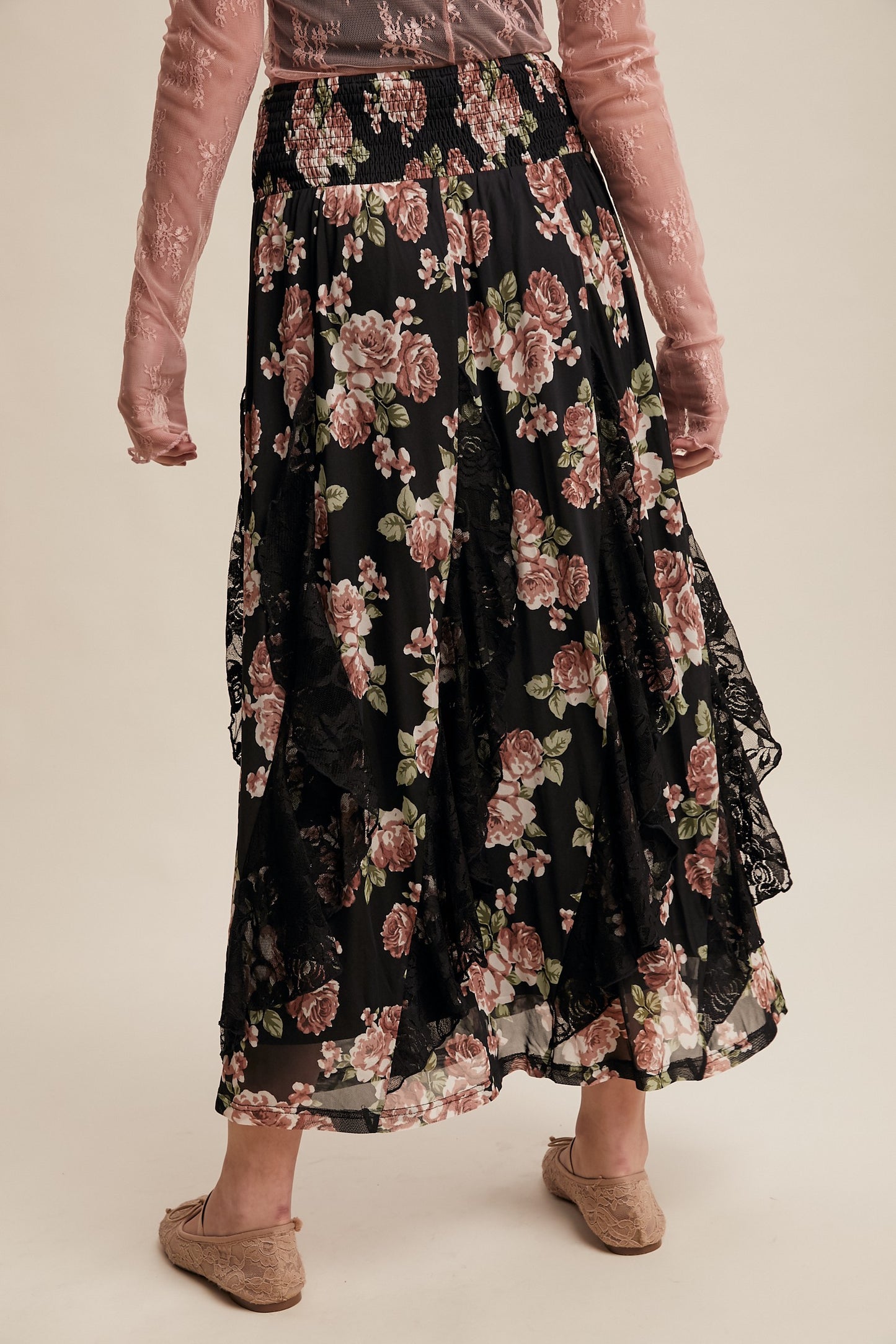 Listicle Floral Maxi Skirt