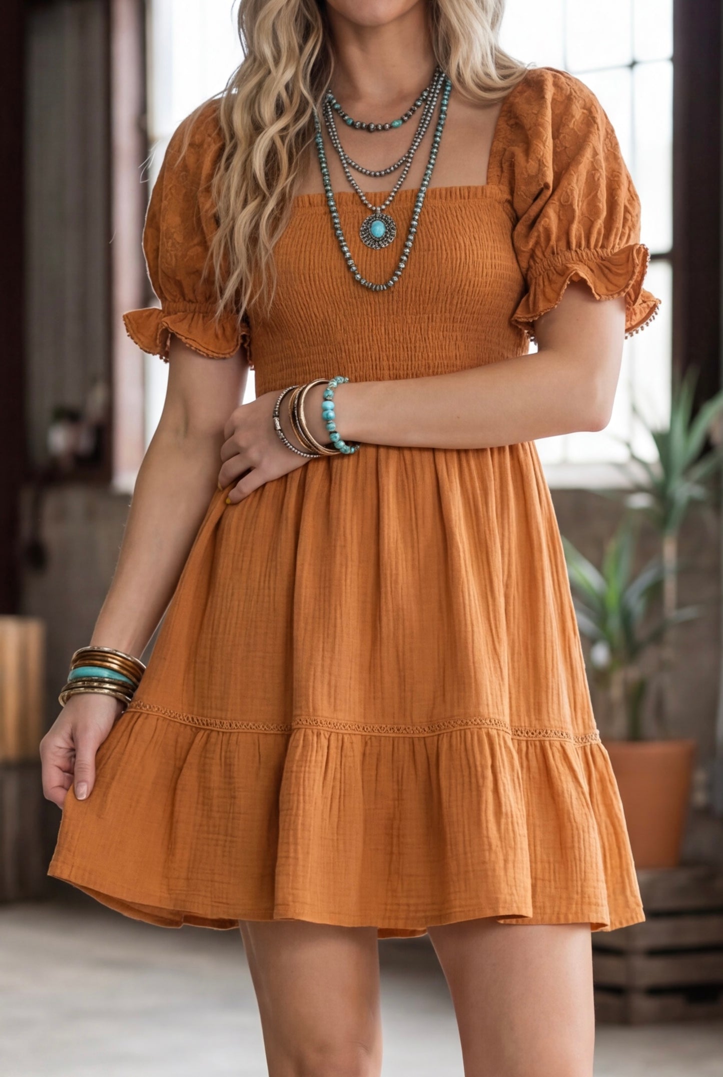 UMGEE Puff Sleeve Dress