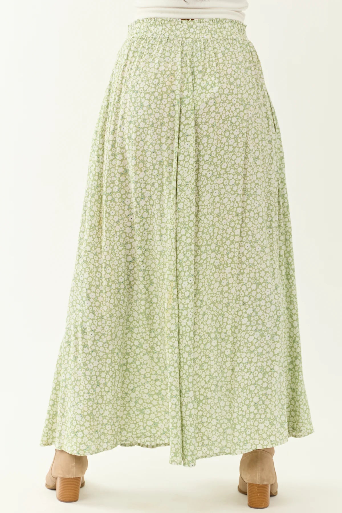 Angie Floral Slit Maxi Skirt