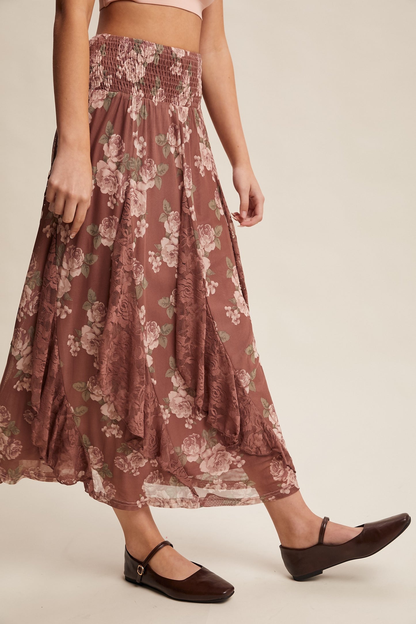 Listicle Floral Maxi Skirt
