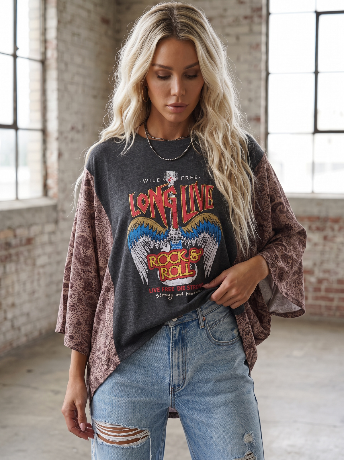 PREORDER - Kimono Sleeve Graphic Tee
