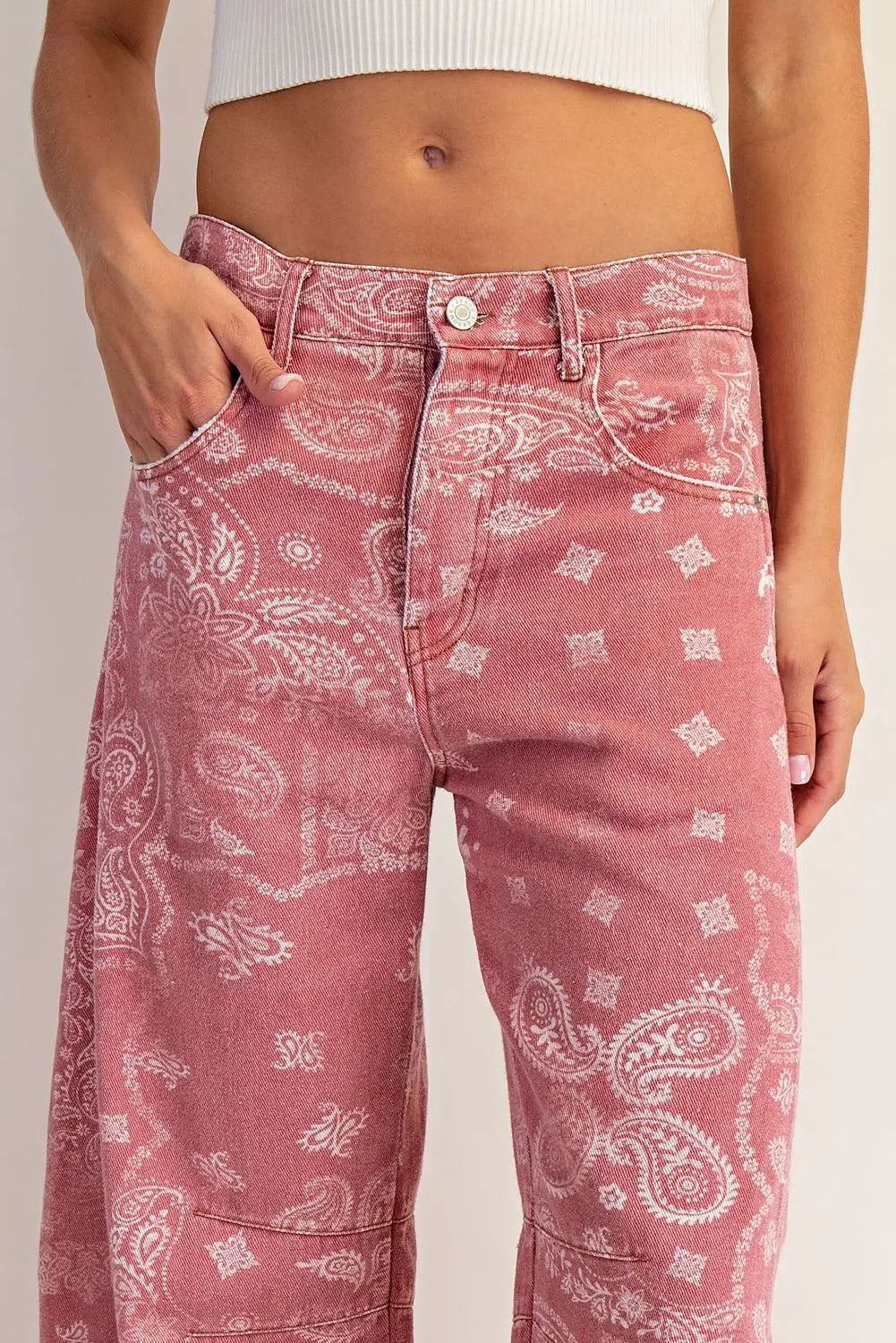 Eesome Bandana Barrel Jeans