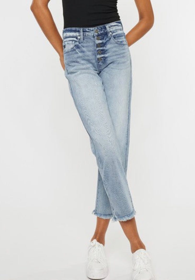 High Rise Straight Fit Jeans