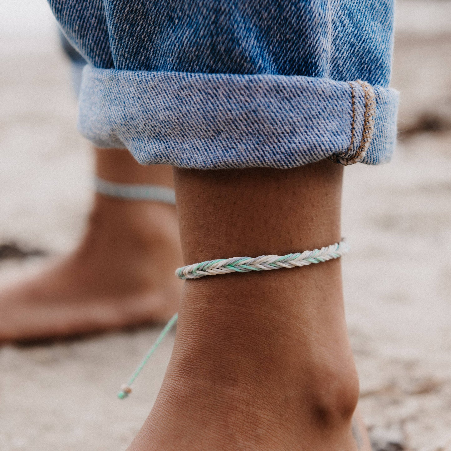 Kima Braided Cord Anklet, Adjustable String Ankle Bracelet